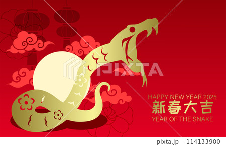 Striking snake chinese new year 2025 Striking snake chinese new year 2025 114133900