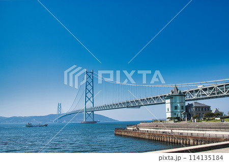 孫文記念館と明石海峡大橋 孫文記念館と明石海峡大橋 114135184