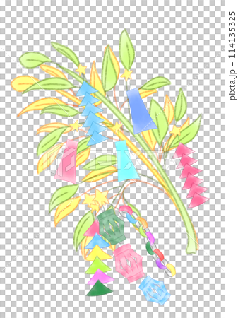 Tanabata decorations on bamboo 114135325