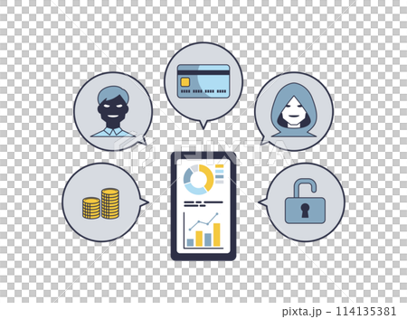 關於智慧型手機和安全的插圖 114135381