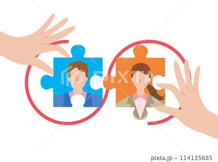 恋愛マッチングのイメージイラスト 114135685