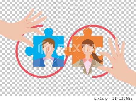 恋愛マッチングのイメージイラスト 114135685