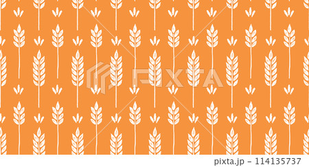 Wheat brush texture seamless pattern background. Hand drawn crayon brush abstract floral wheat seamless pattern. Floral abstract grunge hand drawn print background. Vector Wheat brush texture seamless pattern background. Hand drawn crayon brush abstract floral wheat seamless pattern. Floral abstract grunge hand drawn print background. Vector 114135737