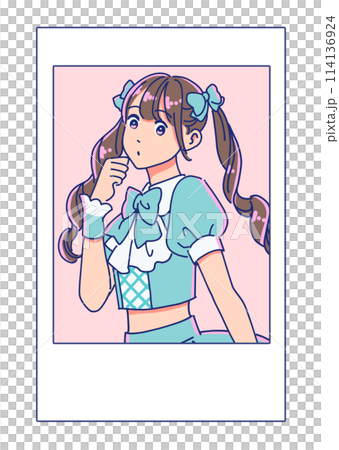 アイドルグループの女の子のチェキ アイドルグループの女の子のチェキ 114136924