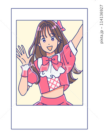 アイドルグループの女の子のチェキ 114136927