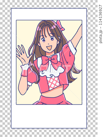 アイドルグループの女の子のチェキ 114136927
