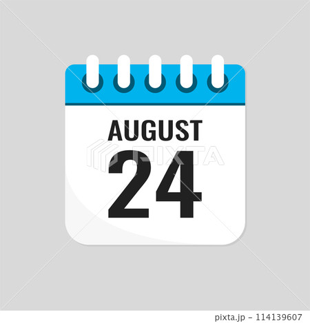 Icon page calendar day - 24 August Icon page calendar day - 24 August 114139607
