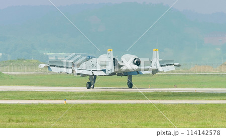 アメリカ空軍A-10AサンダーボルトⅡ着陸 アメリカ空軍A-10AサンダーボルトⅡ着陸 114142578
