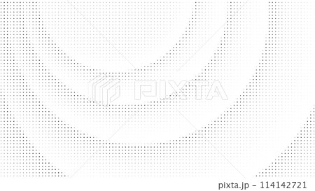 Circular halftone background with round wave elements. Minimal abstract clean design template. Concentric circular frame banner. Wave background with halftone dots. Vector Circular halftone background with round wave elements. Minimal abstract clean design template. Concentric circular frame banner. Wave background with halftone dots. Vector 114142721