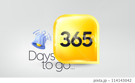 365 days to go countdown horizontal banner. Sale announcement banner template. Countdown offer label, poster and flyer. Days to go counter with golden label. Annual bell reminder notification. Vector 365 days to go countdown horizontal banner. Sale announcement banner template. Countdown offer label, poster and flyer. Days to go counter with golden label. Annual bell reminder notification. Vector 114143042