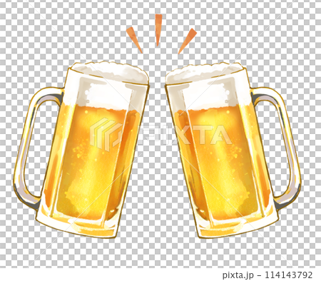 A toast with draft beer 114143792