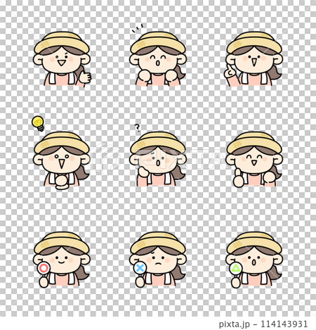 農家さんのイラストセット 114143931