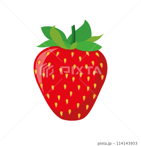 いちごページ ( * ॑꒳ ॑*) Vector illustration of a funny strawberry inのイラスト