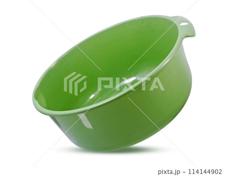 Small Green Plastic Tub with Handle 114144902