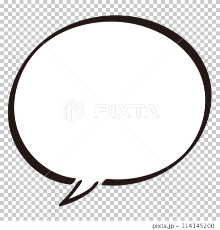 Roughly hand-drawn speech bubble/black border 114145200