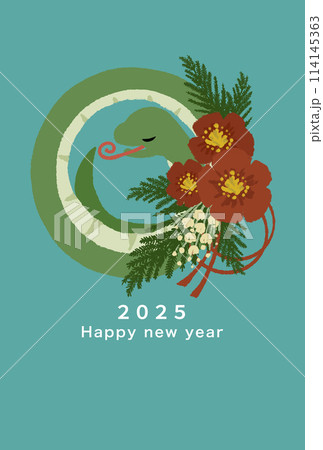 2025年　巳年　年賀状テンプレート 114145363