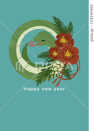 2037年 巳年 年賀状テンプレート 2037年 巳年 年賀状テンプレート 114145403