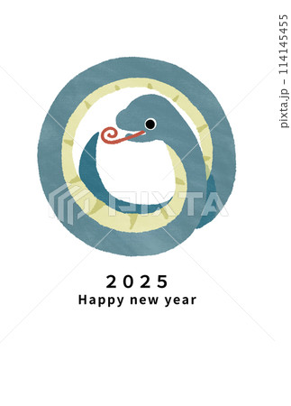 2025年　巳年　年賀状テンプレート 114145455