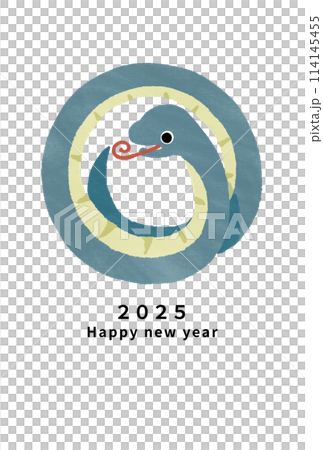 2025年　巳年　年賀状テンプレート 114145455