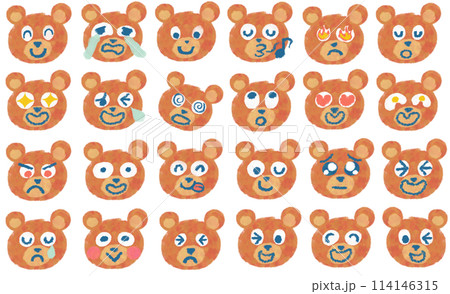 くまの表情イラスト集 114146315