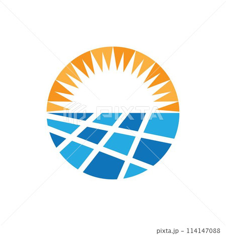 Solar tech logo template 114147088
