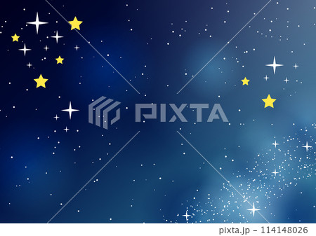 宇宙、星、七夕、天の川、背景、イラスト、シンプル、横型 114148026