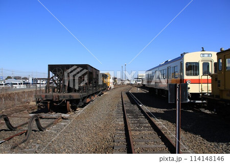 関東鉄道水海道車両基地の風景 114148146