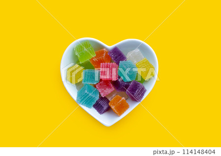 Colorful crispy jelly. Thai sweet dessert 114148404