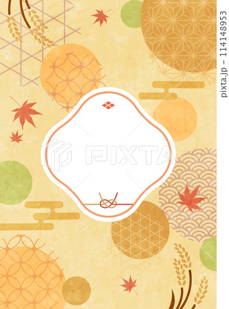 和柄の敬老の日のベクターイラスト背景 和柄の敬老の日のベクターイラスト背景 114148953