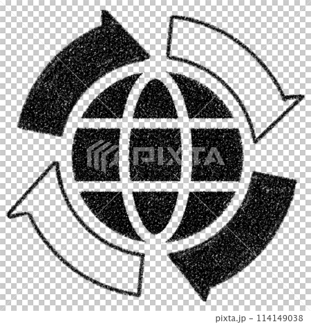 A cool and stylish illustration of the Earth in black and white A cool and stylish illustration of the Earth in black and white 114149038