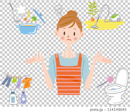 Housewives tired of housework, stressed out mothers Housewives tired of housework, stressed out mothers 114149045