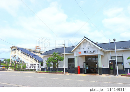 岐阜県不破郡関ヶ原町、JR関ヶ原駅の風景 岐阜県不破郡関ヶ原町、JR関ヶ原駅の風景 114149514