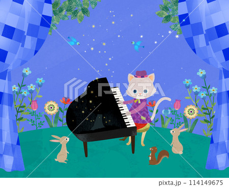 猫とピアノ 114149675