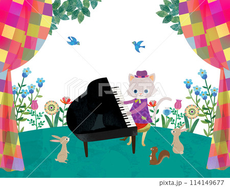 猫とピアノ 114149677