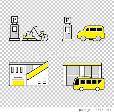 Transportation icon set 114150061