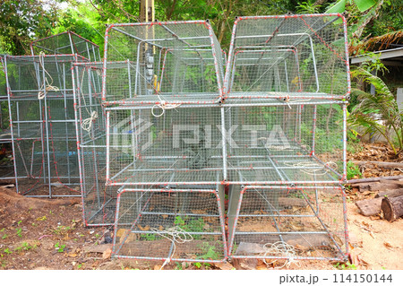 Iron cage for catching fish for raising fish industrial in Thailand 114150144