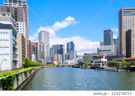 大阪堂島川の風景 114150255