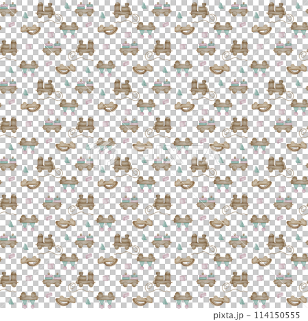Toddler wooden toys seamless pattern isolated on white. Baby stacking train toy with geometric blocks in watercolor hand drawn . Car for little children in pastel shades. Design for textile, fabric Toddler wooden toys seamless pattern isolated on white. Baby stacking train toy with geometric blocks in watercolor hand drawn . Car for little children in pastel shades. Design for textile, fabric 114150555