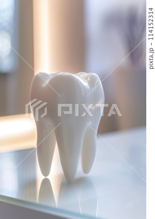 The tooth white on simple background for dental or medical concept 114152314