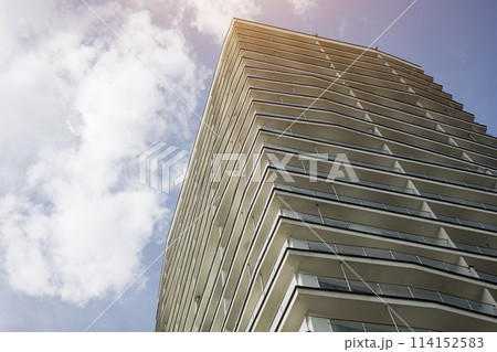 Modern apartment building. Modern apartment building. 114152583