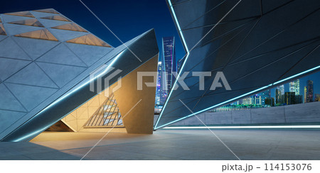 Futuristic urban architecture at twilight Futuristic urban architecture at twilight 114153076
