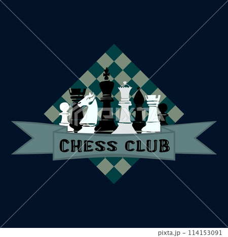 Vector illustration chess background. Flyer design for chess tournament, match, game Vector illustration chess background. Flyer design for chess tournament, match, game 114153091