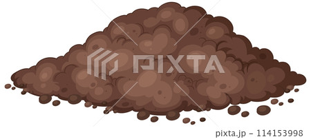 Vector Illustration of a Pile of Soil 114153998