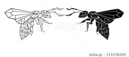 Polygonal flying bee 114156204