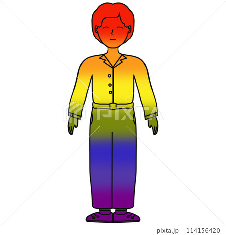 LGBTQ people black outline, on background rainbow colors isolated,Concept of homosexual LGBTQ people black outline, on background rainbow colors isolated,Concept of homosexual 114156420