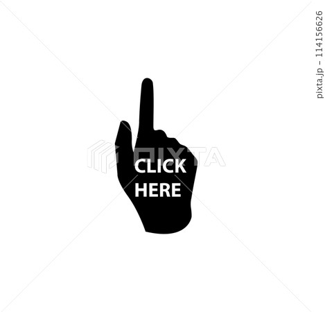 Hand Click Flat Vector Icon 114156626