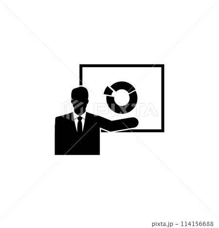 Financial Presentation Flat Vector Icon 114156688