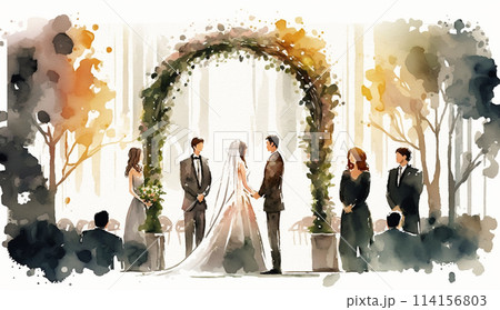 野外での結婚式