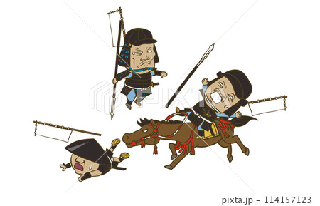 イラスト:日本の戦国時代の敗戦部隊 イラスト:日本の戦国時代の敗戦部隊 114157123