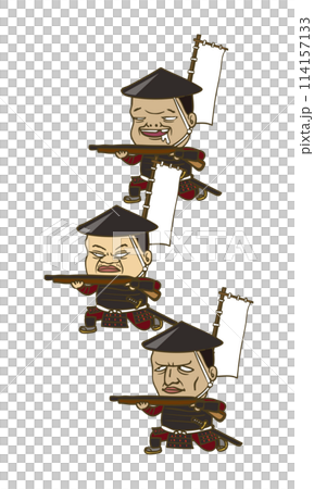 Illustration: Japanese riflemen from the Sengoku period 114157133